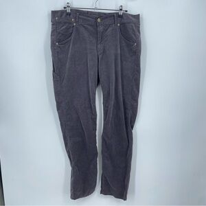 PETE & GRETA by JOHNNY WAS  CORDUROY PANTS IN GREY SZ 6